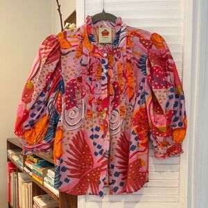 FARM Rio Multicolor Ruffled Blouse